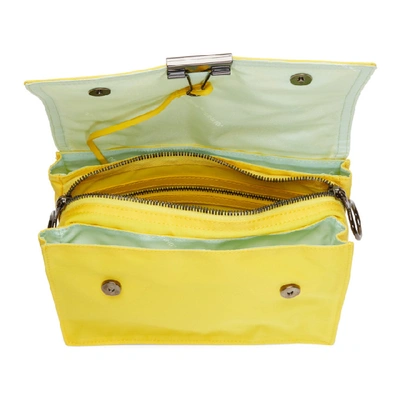 Shop Off-white Yellow Nylon Zipped Flap Bag
