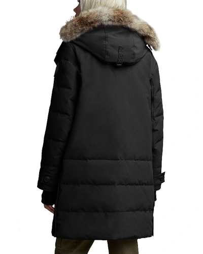 Shop Canada Goose Kenton Fur-trim Hooded Parka In Black