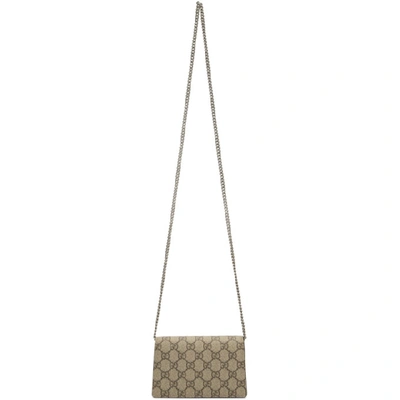 Shop Gucci Beige Gg Supreme Super Mini Dionysus Bag