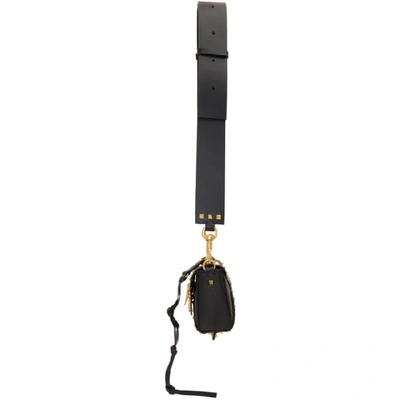 Shop Valentino Black  Garavani Small Rockstud Hype Bag In 0no Black