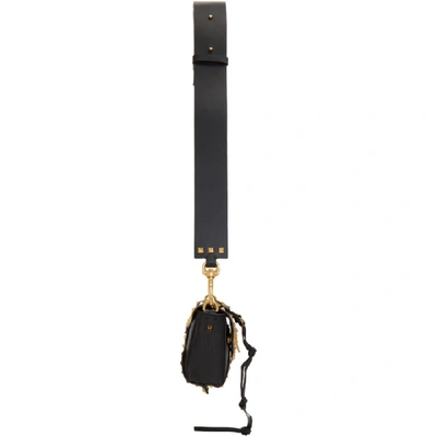 Shop Valentino Black  Garavani Small Rockstud Hype Bag In 0no Black