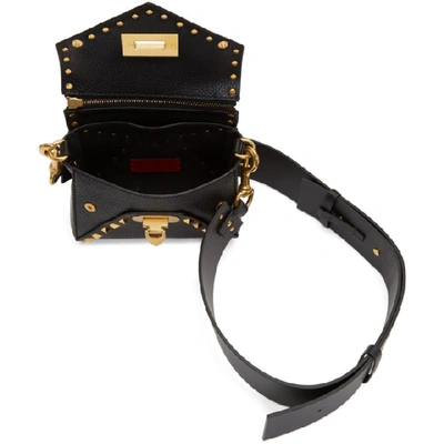 Shop Valentino Black  Garavani Small Rockstud Hype Bag In 0no Black