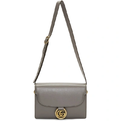 Shop Gucci Grey Small Gg Ring Shoulder Bag In 1275 Dusty