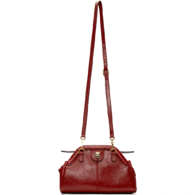 Shop Gucci Red Linea Shoulder Bag In 6438 Romant