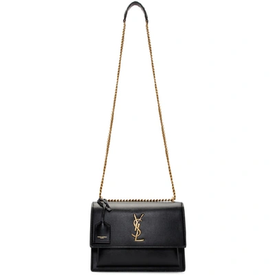 Shop Saint Laurent Black Medium Sunset Bag