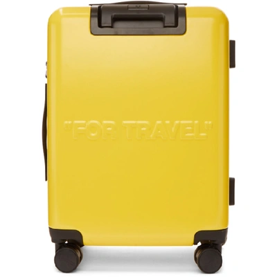 Shop Off-white Yellow Arrows Trolley Carry-on Suitcase