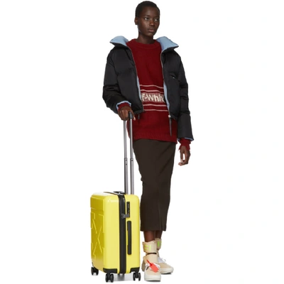 Shop Off-white Yellow Arrows Trolley Carry-on Suitcase