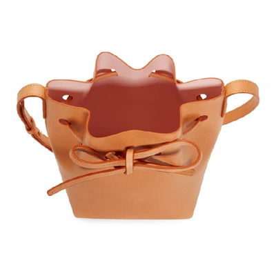 Shop Mansur Gavriel Tan Mini Bucket Bag In Cammelloros
