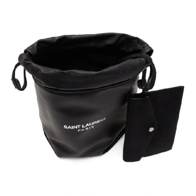 Shop Saint Laurent Black Small Teddy Bucket Bag In 1000 Black