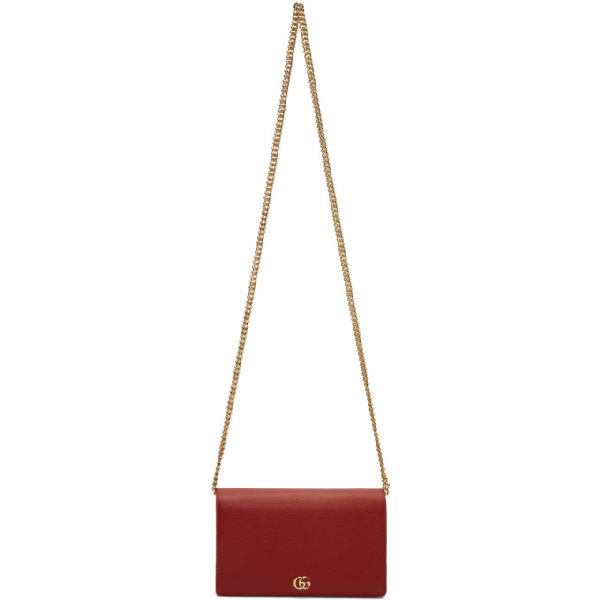 red gucci chain bag