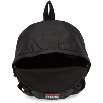 Shop Heron Preston Black Fanny Pack Backpack