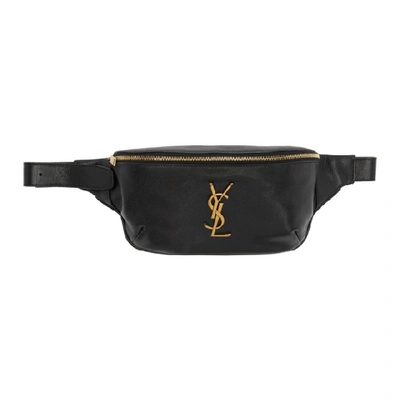 Shop Saint Laurent Black Classic Monogram Belt Bag