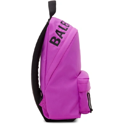 Shop Balenciaga Purple Small Wheel Backpack