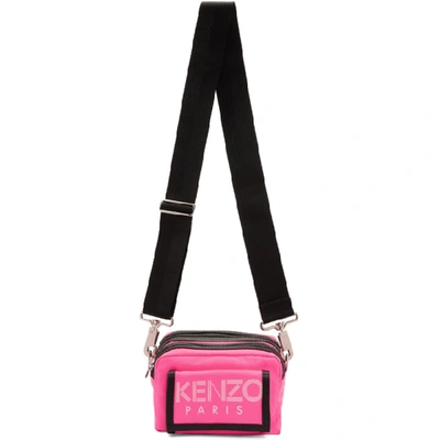 Shop Kenzo Pink Sport Logo Crossbody Bag