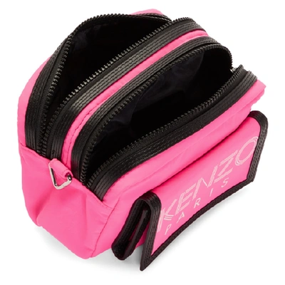 Shop Kenzo Pink Sport Logo Crossbody Bag