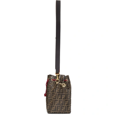 Shop Fendi Black & Red 'forever ' Mon Trésor Bag In F13vj Black