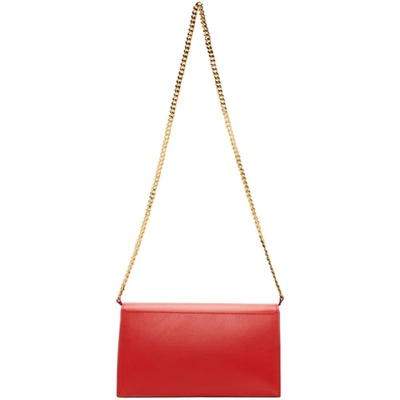 Shop Burberry Red Small Tb Envelope Bag