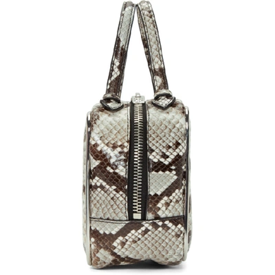 Shop Alexander Wang Grey Snake Halo Bag In 920 Roccia