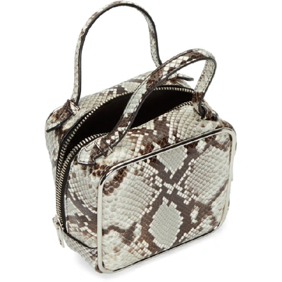 Shop Alexander Wang Grey Snake Halo Bag In 920 Roccia