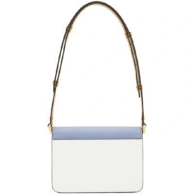 Shop Marni Blue And White Small Trunk Bag In Z255n Blue