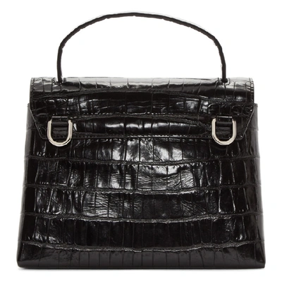 Shop 3.1 Phillip Lim / フィリップ リム 3.1 Phillip Lim Black Croc Alix Top Handle Satchel In Tbd Black