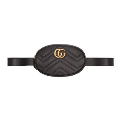 Shop Gucci Black Gg Marmont 2.0 Belt Bag In 1000 Black