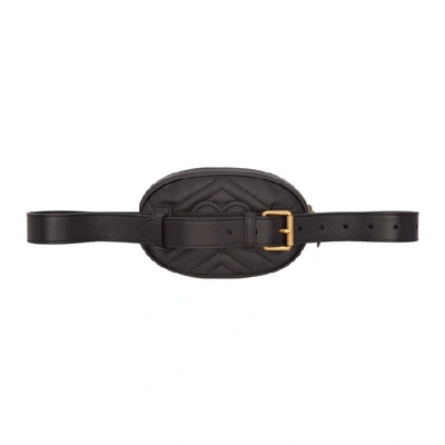 Shop Gucci Black Gg Marmont 2.0 Belt Bag In 1000 Black