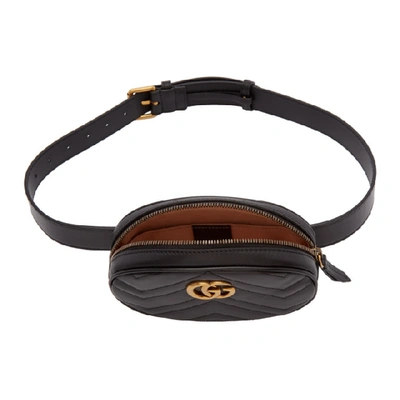 Shop Gucci Black Gg Marmont 2.0 Belt Bag In 1000 Black