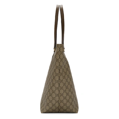 Shop Gucci Beige Gg Ophidia Tote In 8358 Beige