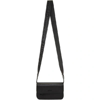 Shop Off-white Black Flap Crossbody Bag