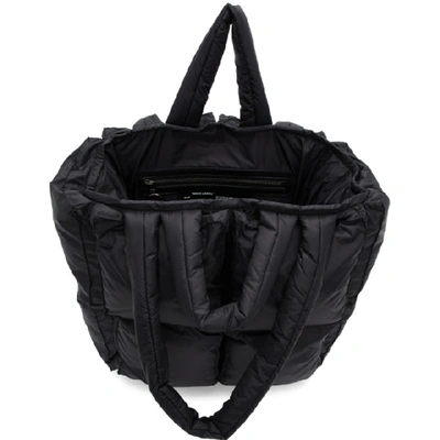 Shop Off-white Black Nylon Small Puffy Tote In Anthracite