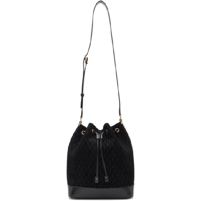 Shop Saint Laurent Black All-over Monogramme Philadelphia Bag