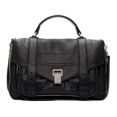 Shop Proenza Schouler Black Medium Zip Ps1 Messenger Bag In 0000 Black