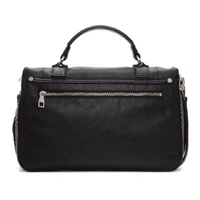 Shop Proenza Schouler Black Medium Zip Ps1 Messenger Bag In 0000 Black