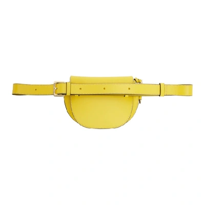 Shop Loewe Yellow Mini Gate Bum Bag In 8100 Yellow