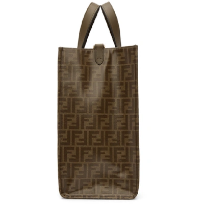 Shop Fendi Brown  Mania Shopping Tote In F1562 Blue