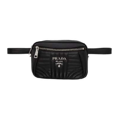 Shop Prada Black Diagramme Belt Bag In F0002 Black