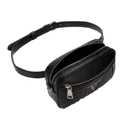 Shop Prada Black Diagramme Belt Bag In F0002 Black