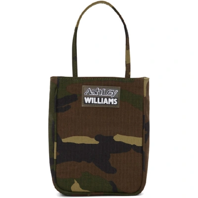 Shop Ashley Williams Brown And Green Kate Tote In Camo