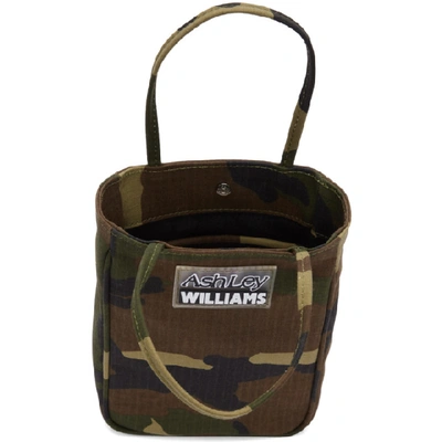 Shop Ashley Williams Brown And Green Kate Tote In Camo