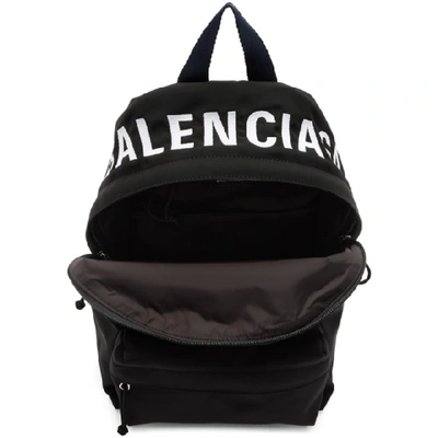 Shop Balenciaga Black & Navy Wheel Backpack