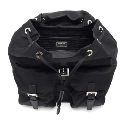 Shop Prada Black Nylon Backpack