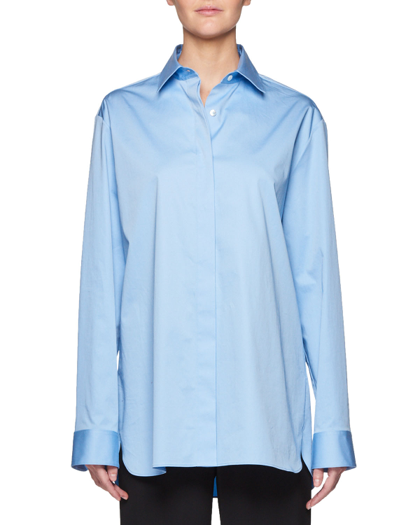 The Row long-sleeve silk shirt - Blue