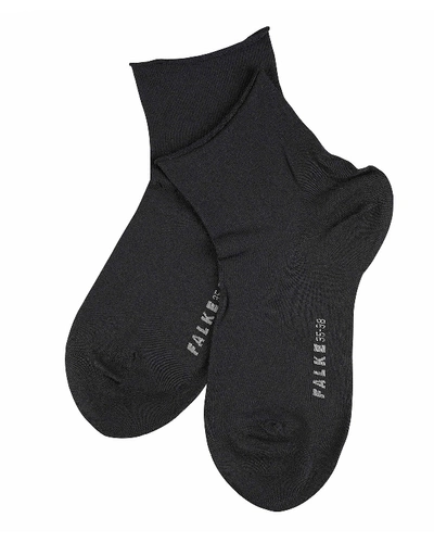 Shop Falke Cotton Touch Short Socks In Black