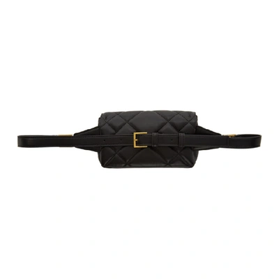 Shop Versace Black Mini Quilted Medusa Icon Bum Bag In K41ot Black
