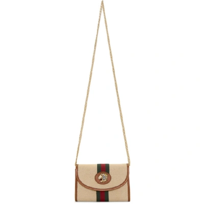 Shop Gucci Beige Mini Rajah Bag In 9684 Sand