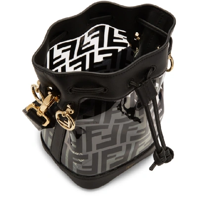 Shop Fendi Transparent & Black Pu Mini Mon Trésor Bag In F0kur Black