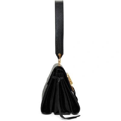 Shop Valentino Black  Garavani Small Vring Shoulder Bag In 0no Black