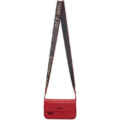 Shop Off-white Red Flap Crossbody Bag