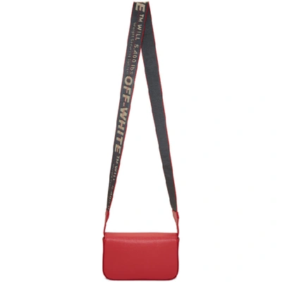 Shop Off-white Red Flap Crossbody Bag
